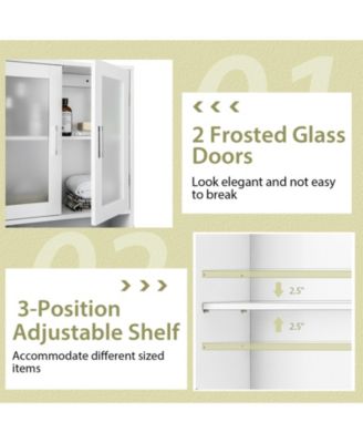 Over the Toilet Bathroom Storage Cabinet with Adjustable Shelf