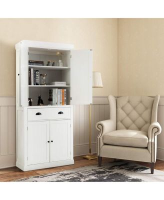 Traditional Freestanding Storage Cabinet with Adjustable Shelves and Drawer
