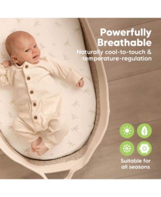 Bassinet Sheet for Baby Girls, Boys, 2-Pack Isla Fitted Bassinet Sheets, Bassinet Mattress Sheets