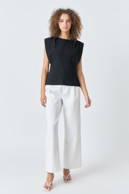 Women's Sleeveless Pleated Top