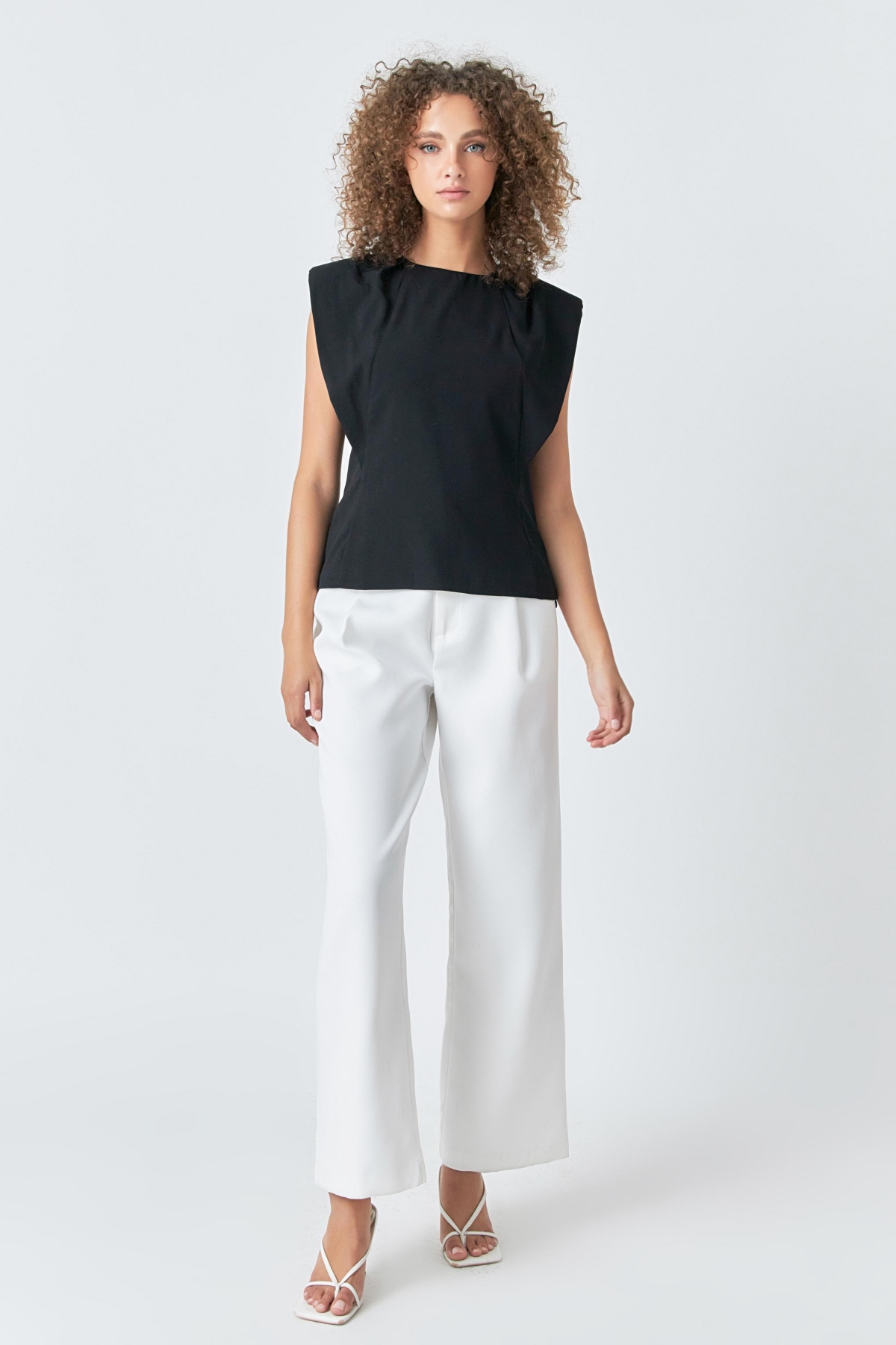 endless rose Women's Sleeveless Pleated Top