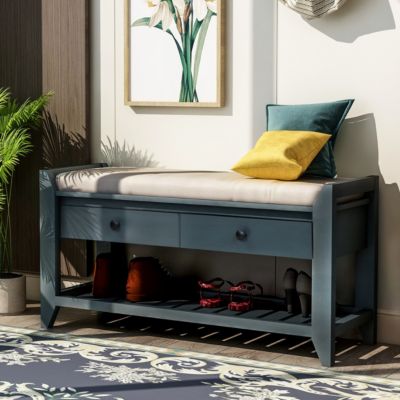 Multipurpose Entryway Bench with Seat and Drawers