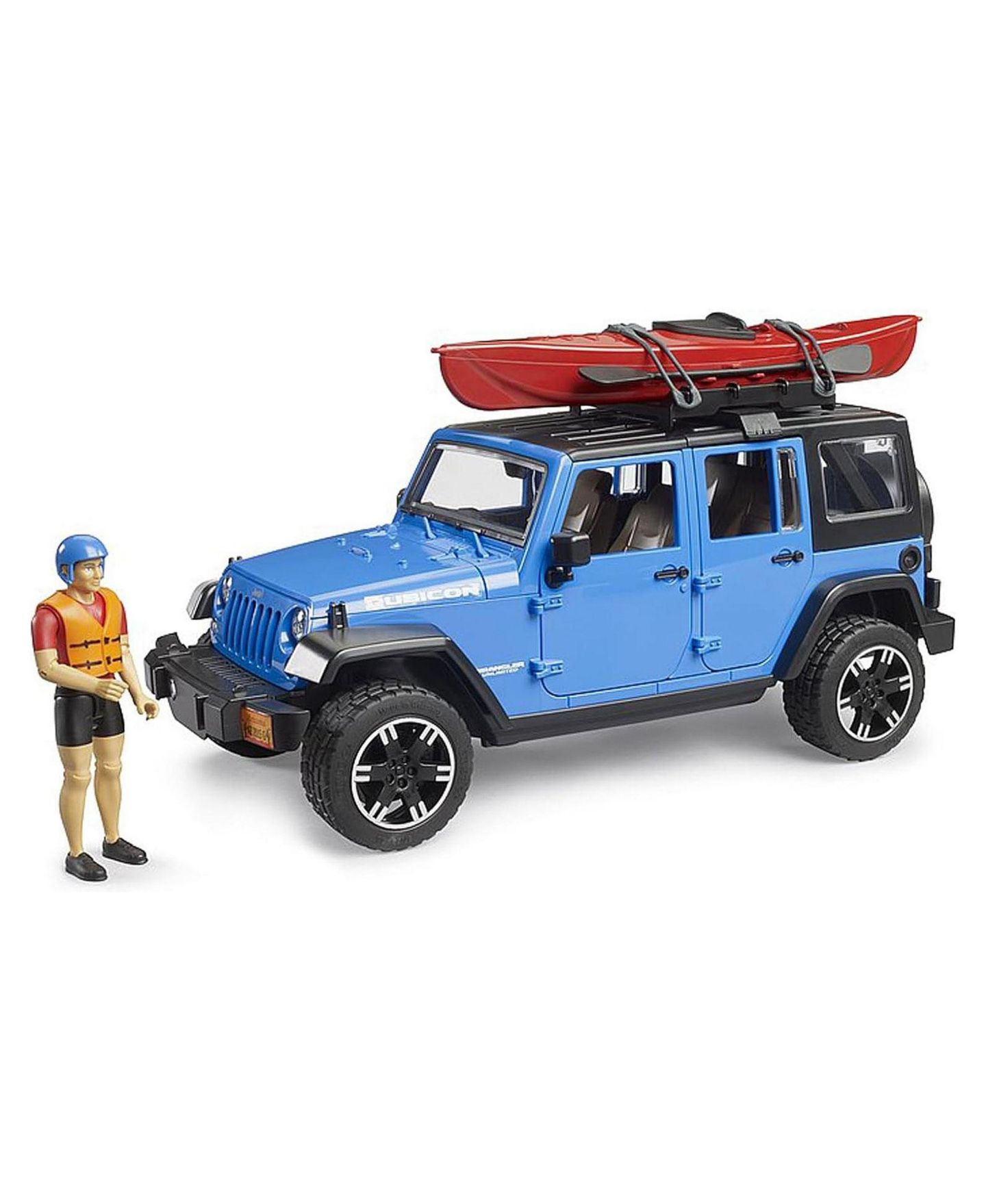 Детская игрушка Bruder 1/16 Jeep Wrangler Rubicon Unlimited with Kayak and Kayaker — фото 1
