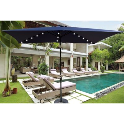 Streamdale 10ft Patio Solar LED Umbrella w/ Crank