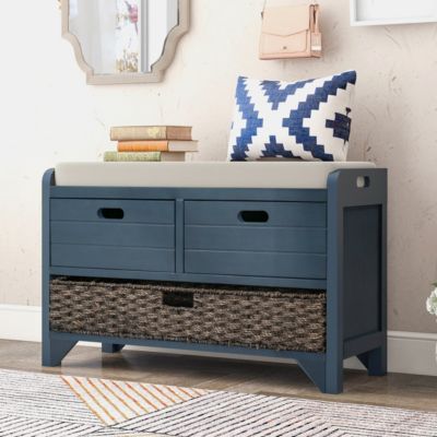 Streamdale Versatile Storage Bench with Basket & Drawers