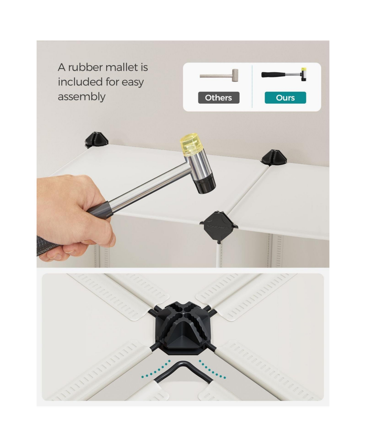 Slickblue 6-cube Storage Organizer, Diy Plastic Closet Cabinet, Storage Shelving