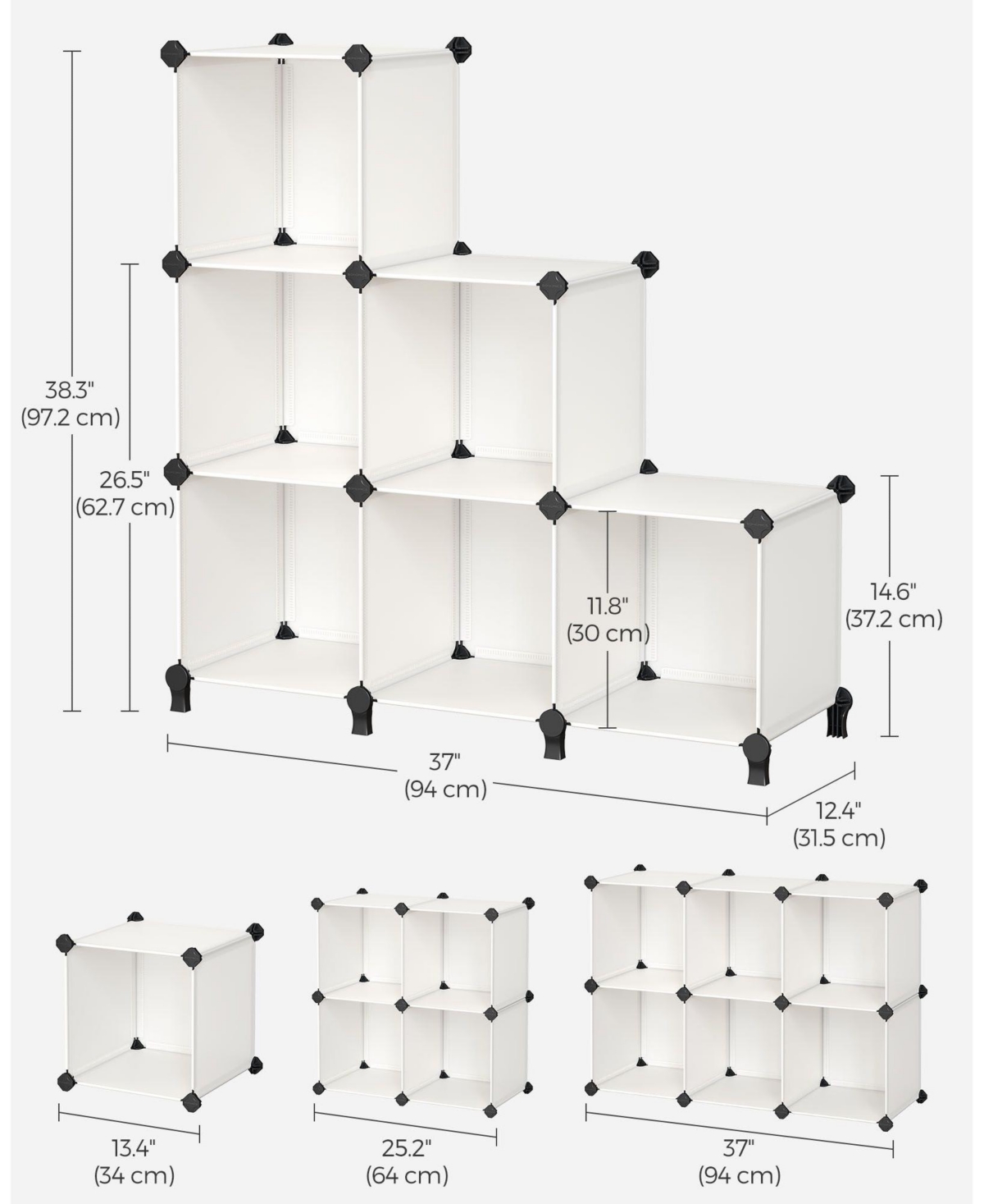 Slickblue 6-cube Storage Organizer, Diy Plastic Closet Cabinet, Storage Shelving