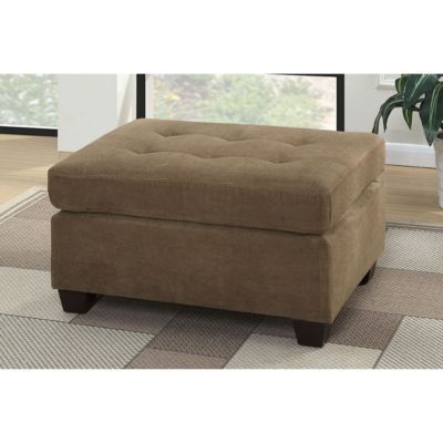 Cocktail Ottoman Waffle Suede Fabric Truffle W Tufted Seats Ottomans Hardwood