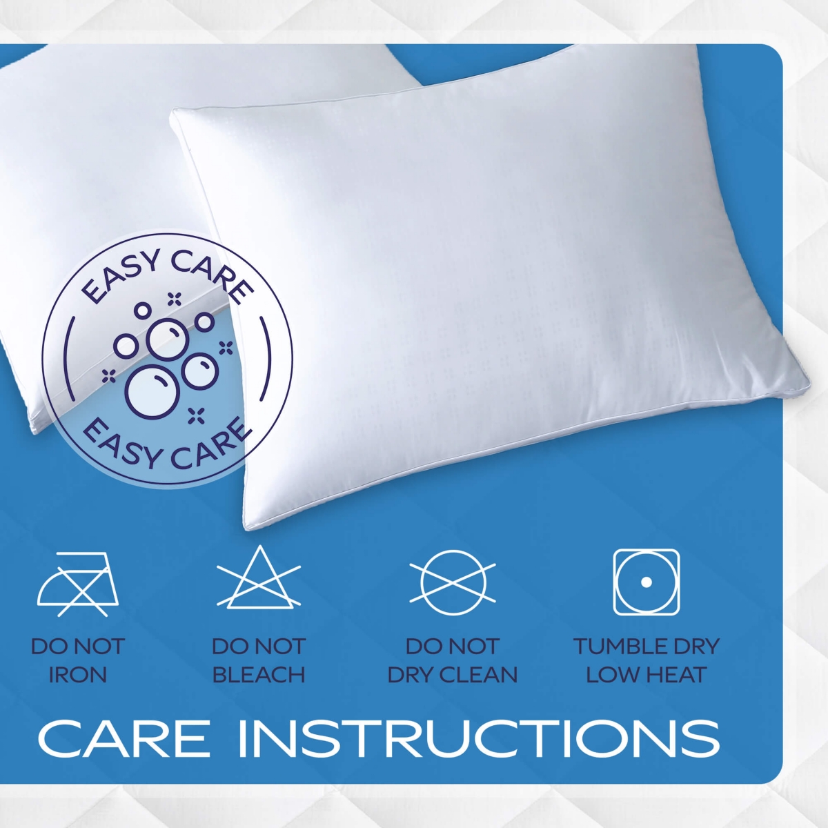 Maxi 100% Cotton Down Alternative Vacuum Packed Pillows –(2 Pack) - White