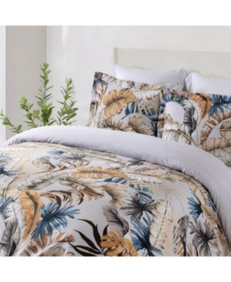 Oasis Cotton 3 Piece Duvet Cover Set, Full/Queen