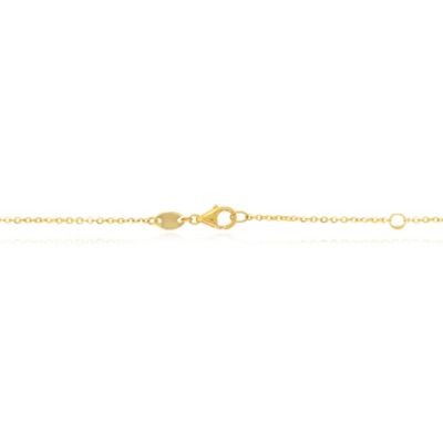 Small Onyx Single Clover Necklace 14K Yellow Gold