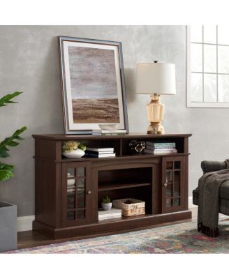 Streamdale Modern 65" TV Stand with Open/Closed Storage, Espresso