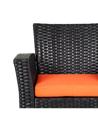4-Piece Modern Patio Conversation Sofa Set with Cushions