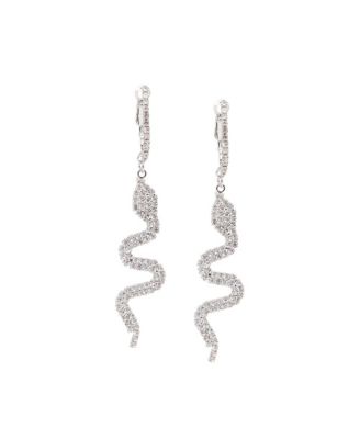 Women's Snake Bling Drop Earrings
