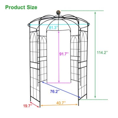 Birdcage Shaped Metal Garden Arch Gazebo