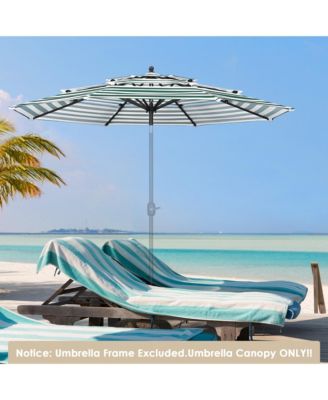 9 Ft 3-Tier Patio Umbrella Replacement Canopy Market Table Top Market Pool