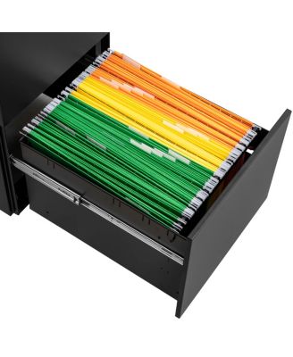 Simplie Fun Steel Mobile File Cabinet with Lock & Anti-tilt Wheels