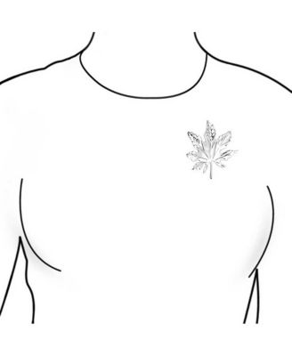 Large Canada National Symbol Maple Leaf Pin Brooch Maple Tree Accessory Sterling Silver