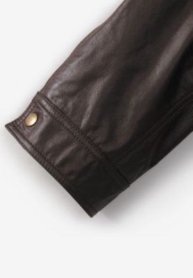 Big & Tall Leather Bomber Jacket