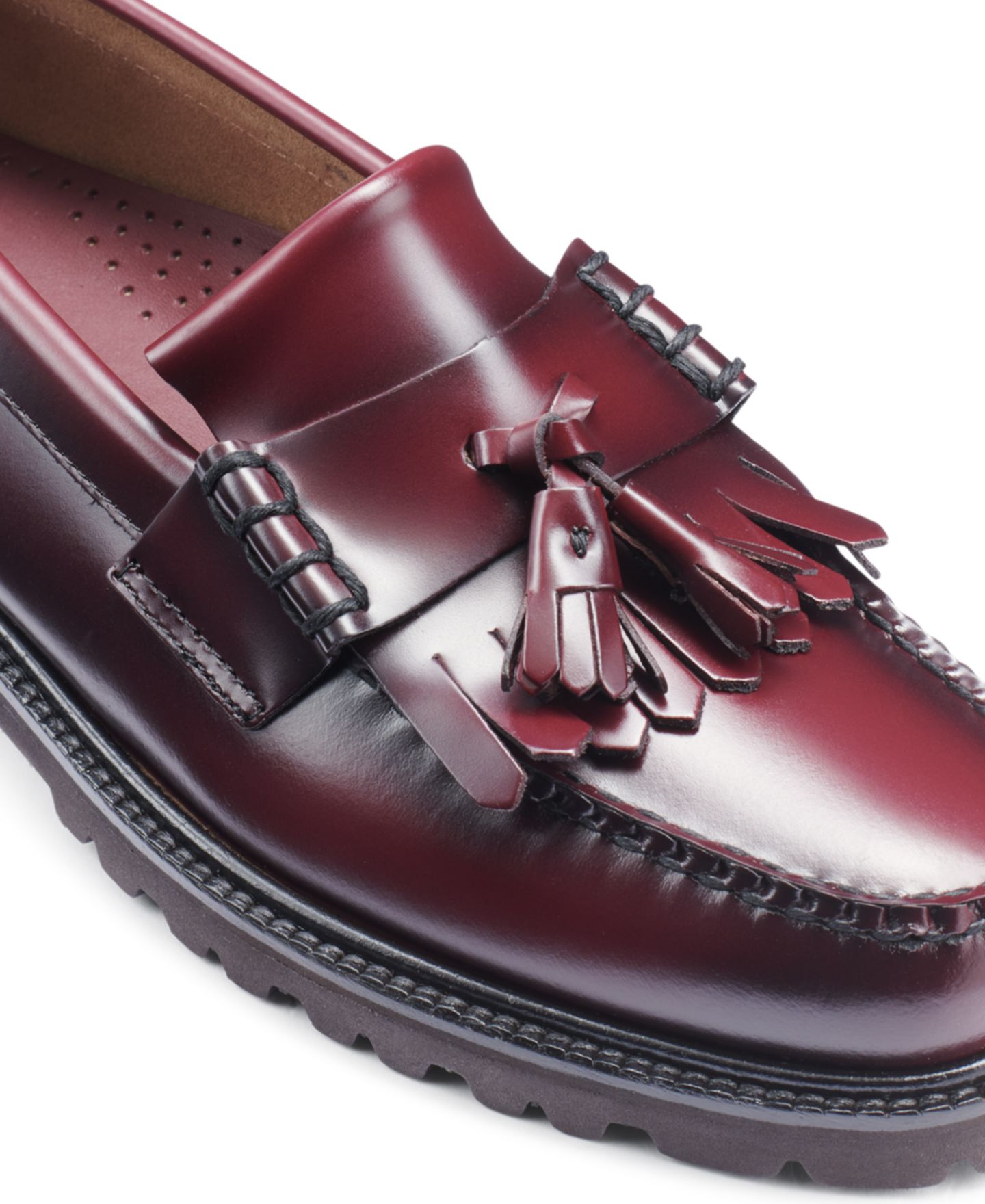 Мужские туфли G.H.BASS Layton Kiltie Lug Weejuns® Loafers, цвет: Винный — фото 5