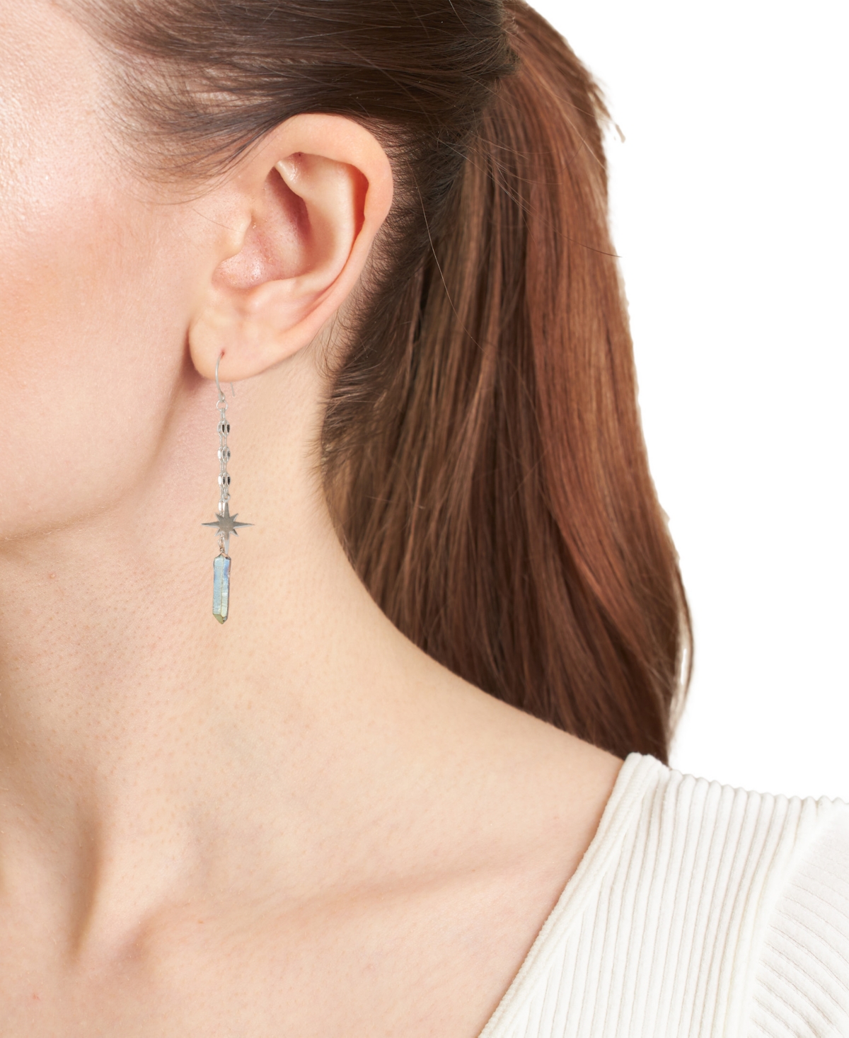 Macy's Aurora Borealis orQuartz Starburst Drop Earrings - Mystic