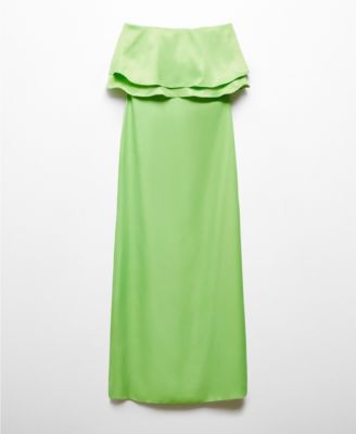 MANGO Women's Ruffles Detail Strapless Dress - Macy's
