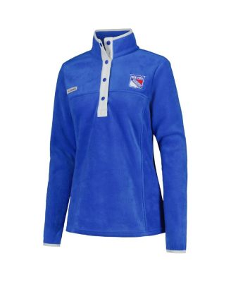 Women's Blue New York Rangers Benton Springs Half-Snap Jacket
