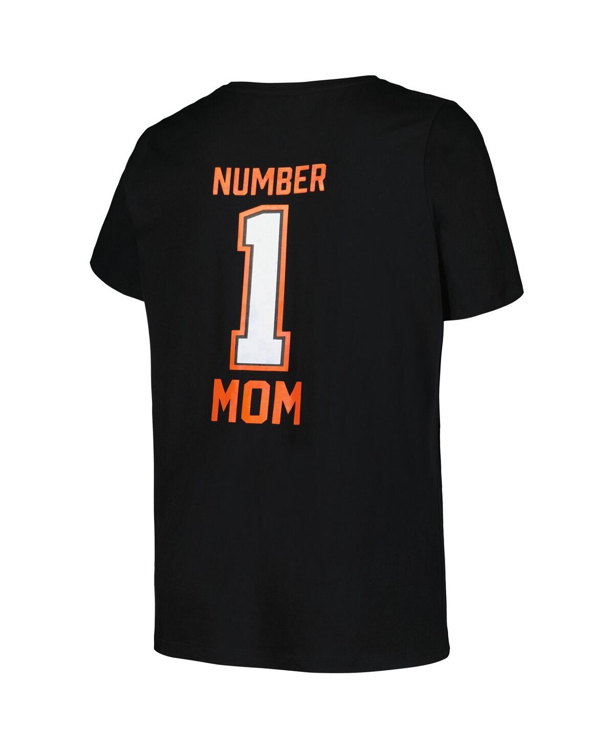 Fanatics Women'sCincinnati Bengals Plus Size Mother's Day 1 Mom V-Neck T-Shirt - Black
