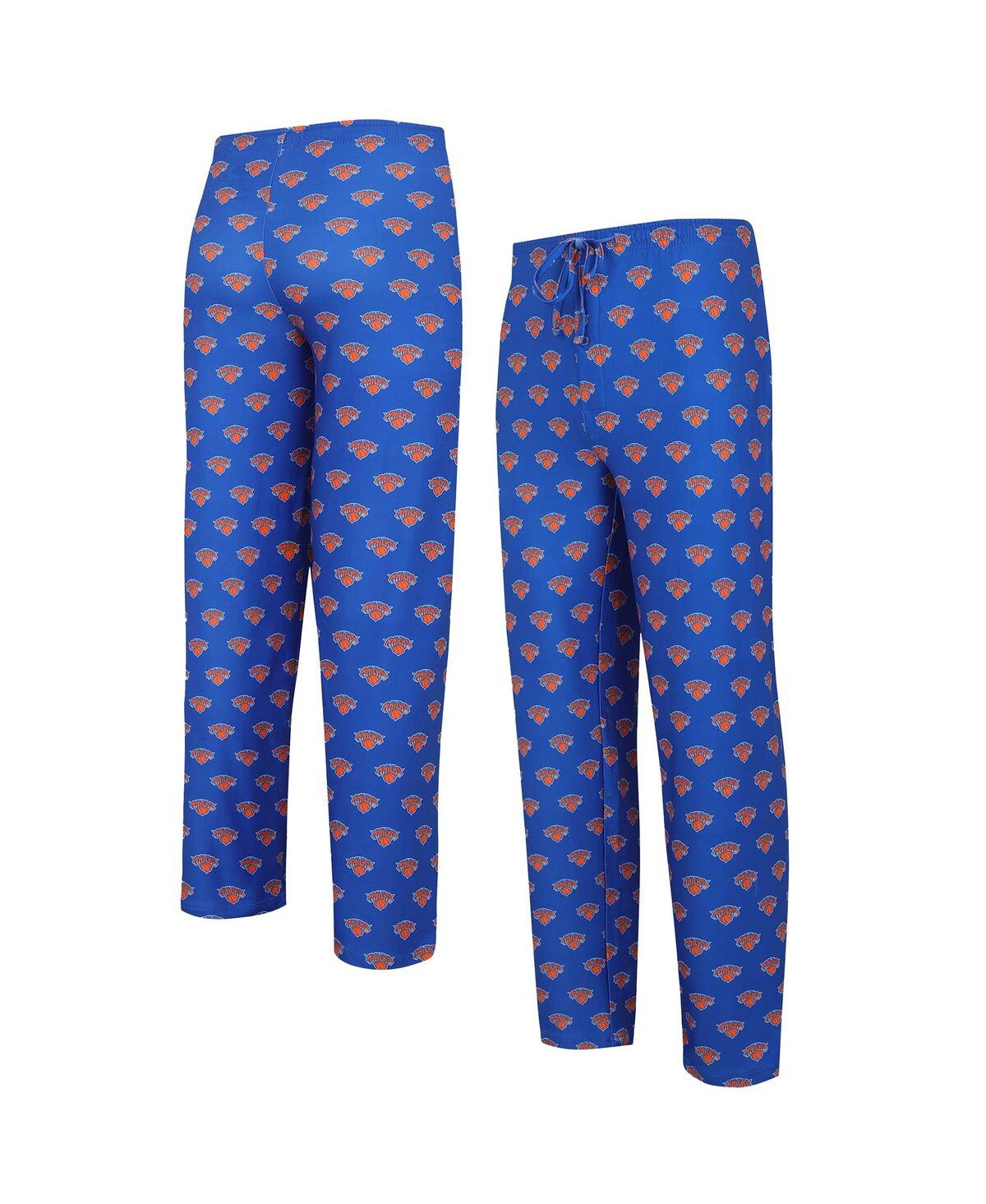 Men's Blue New York Knicks Gauge Allover Print Pants - Blue