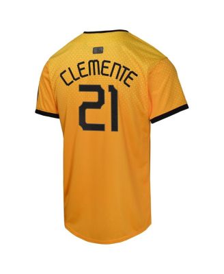 Big Boys and Girls Roberto Clemente Gold Pittsburgh Pirates City Connect Limited Player Jersey