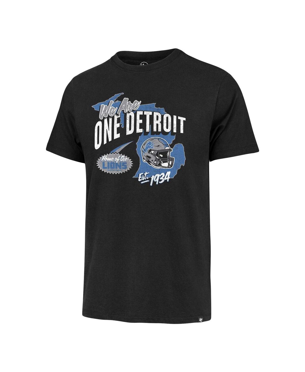 47 Brand Men'sDetroit Lions Regional Franklin T-Shirt - Black
