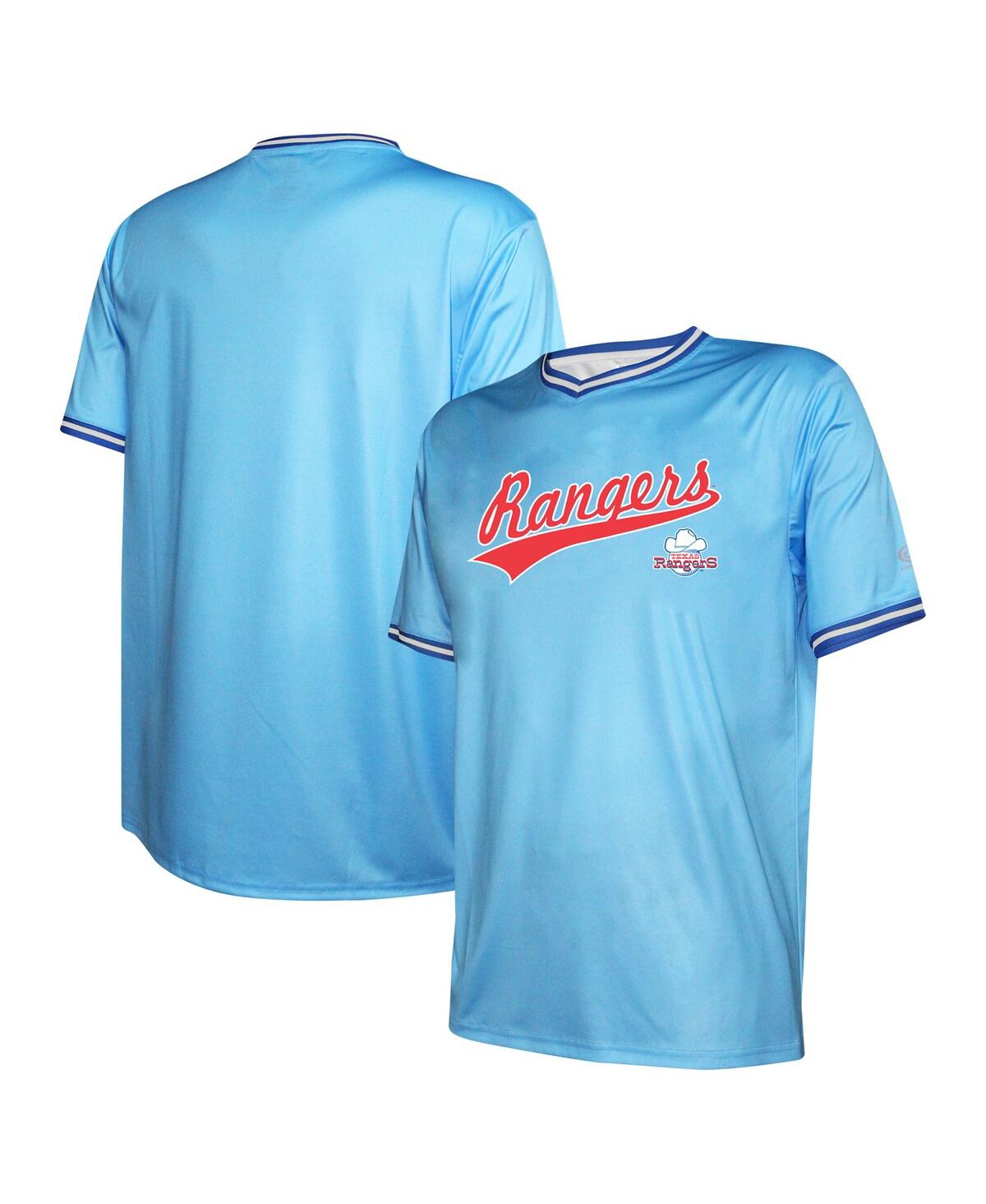 Stitches Men'sTexas Rangers Cooperstown Collection Team Jersey - Light Blue, Royal
