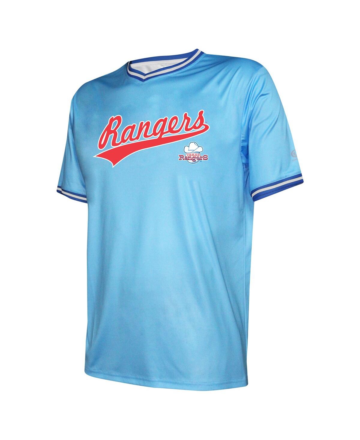 Stitches Men'sTexas Rangers Cooperstown Collection Team Jersey - Light Blue, Royal