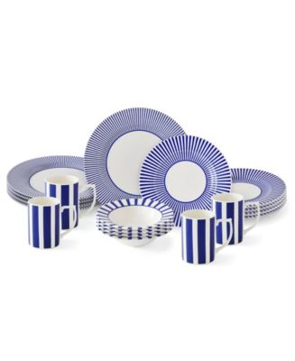Spode Blue Italian Steccato 16 Pc. Dinnerware Set, Service for 4 - Macy's