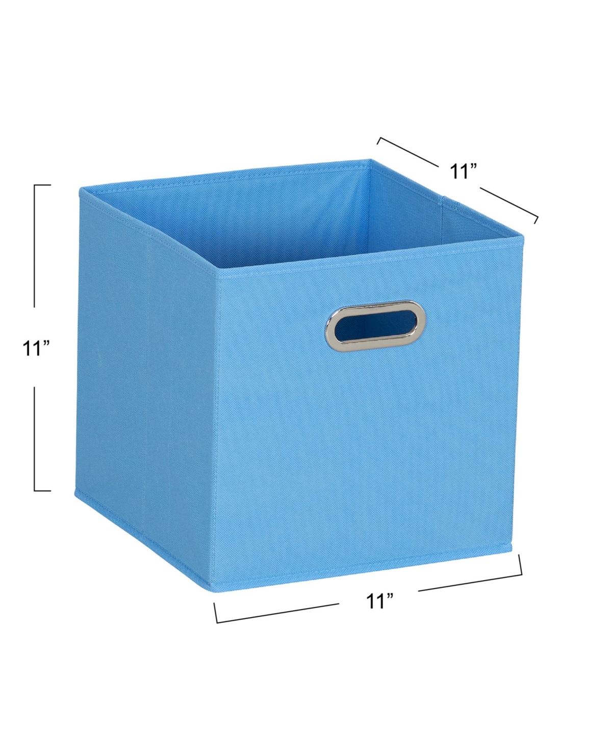 HOUSEHOLD ESSENTIALS 6 CT OPEN FABRIC CUBE STORAGE BINS 