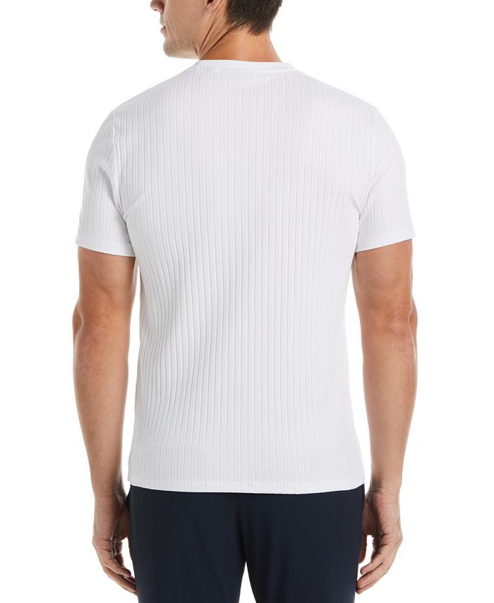 Perry Ellis Men's Ribbed Crewneck Short Sleeve T-Shirt - Macy's