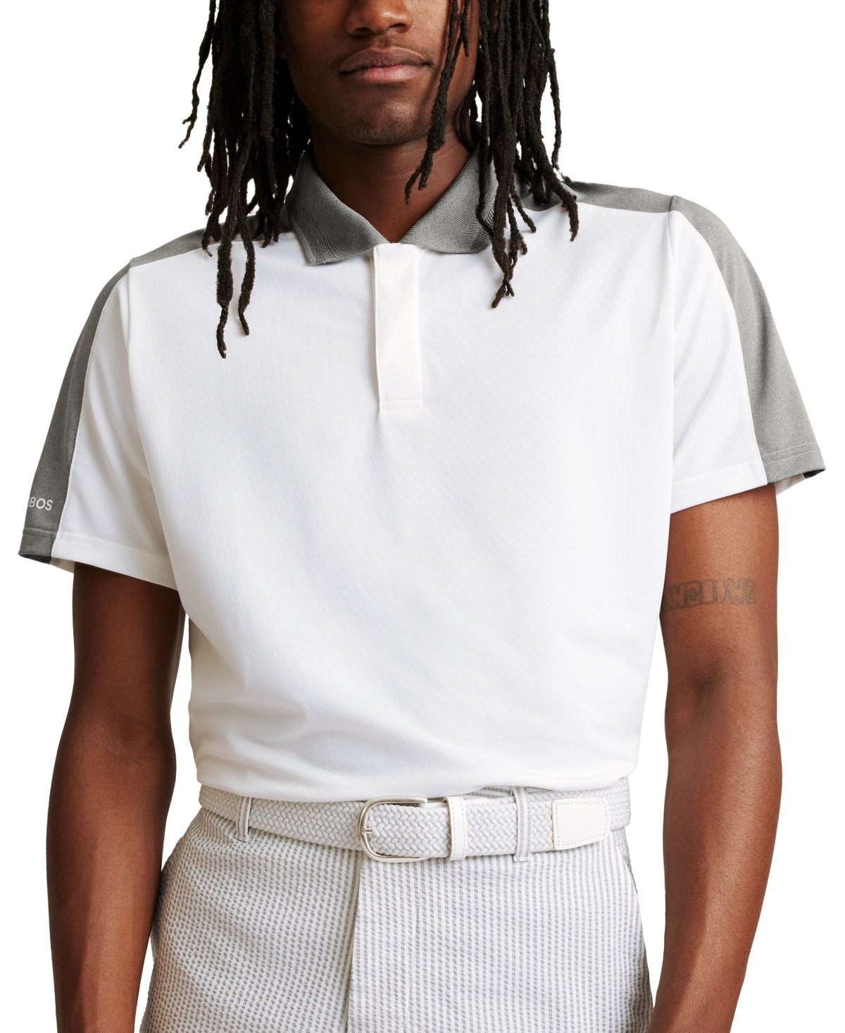 Men's Pique Tour Stripe Polo Shirt - Brilliant