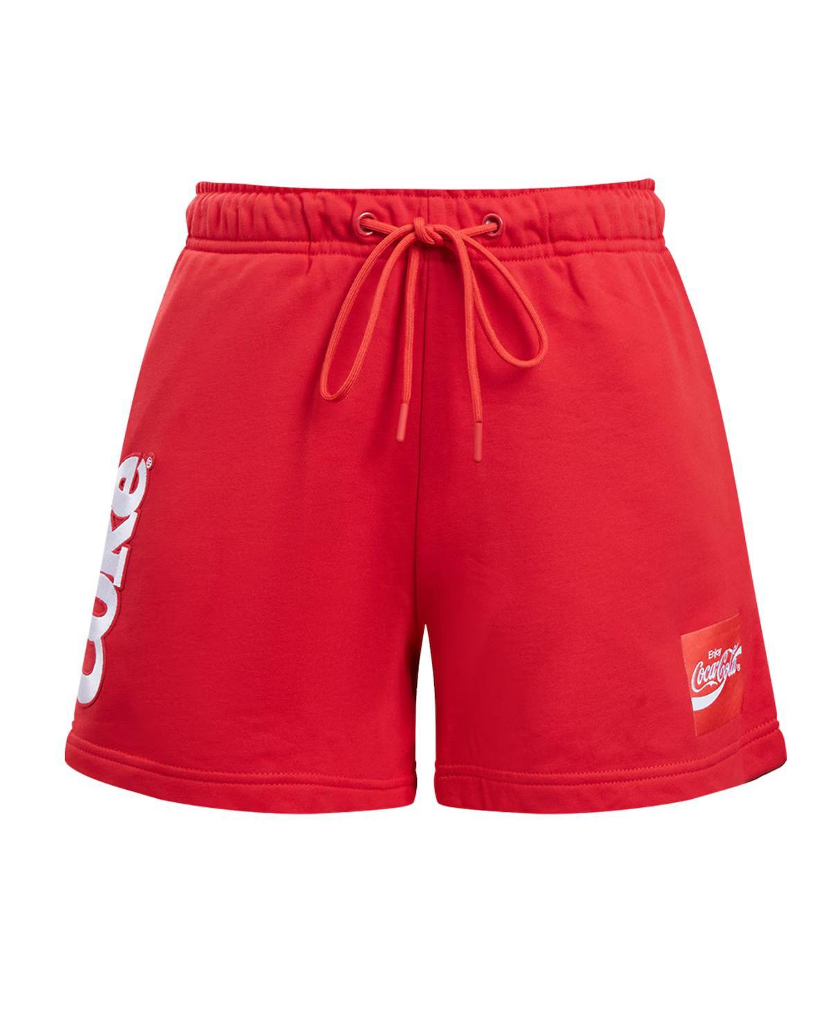 Shop Freeze Max Women's Red Coca-cola Smile Coke Fleece Shorts