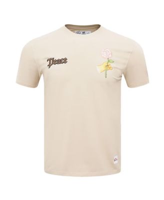 Men's Tan the Simpsons Bart Peace Angel T-Shirt