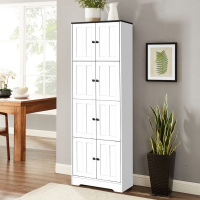 4-Door Tall Storage Cabinet for Various Rooms