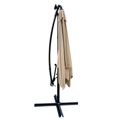 Streamdale Solar Powered LED Patio Umbrella with Crank & Base