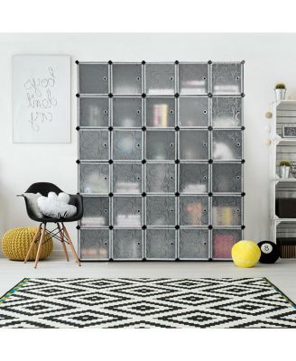 DIY 30 Cube Portable Closet Clothes Wardrobe Cabinet
