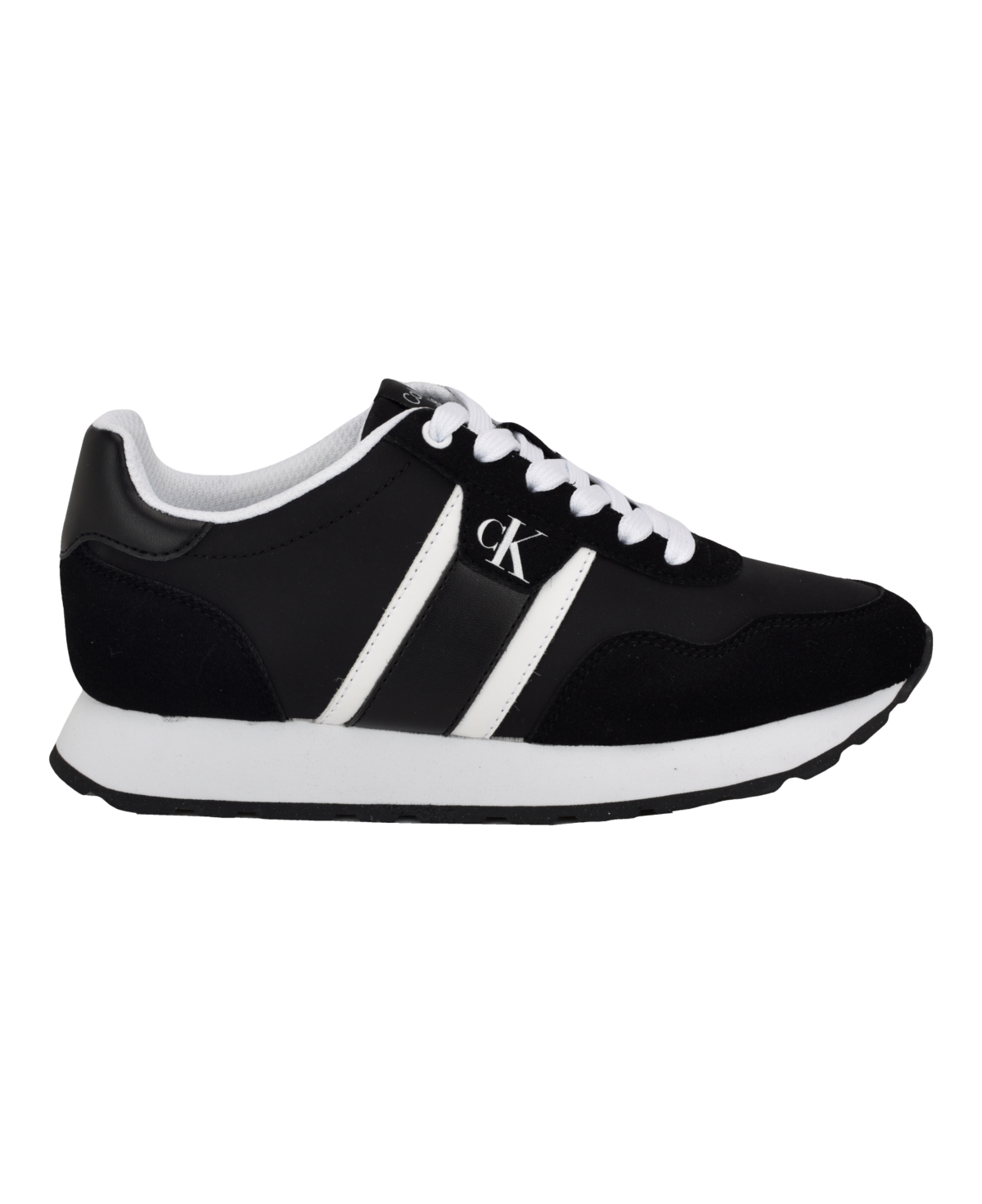Calvin Klein Women's Carene Round Toe Lace-up Casual Sneakers