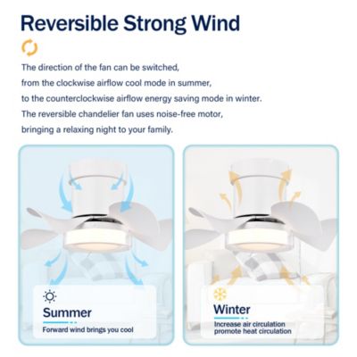 21" Ceiling Fan with Remote Control & Light