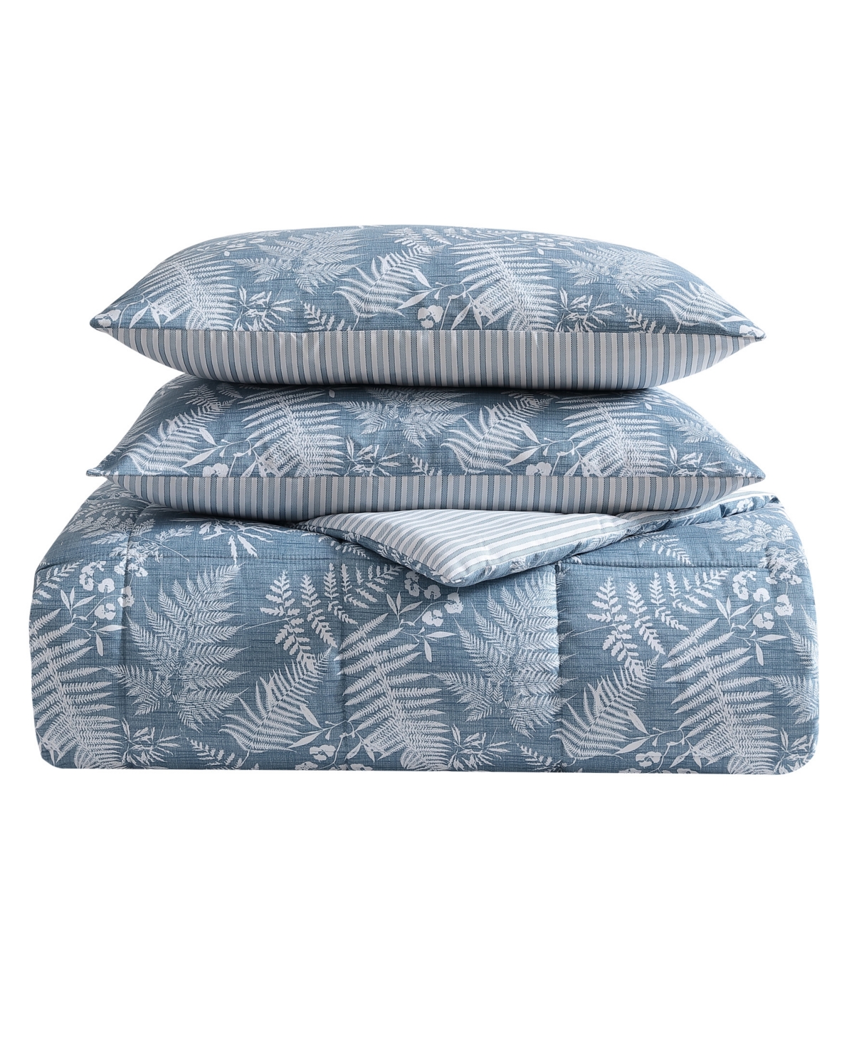 Eddie Bauer Fern Garden Reversible 2 Piece Comforter Set, Twin In Cabana Blue