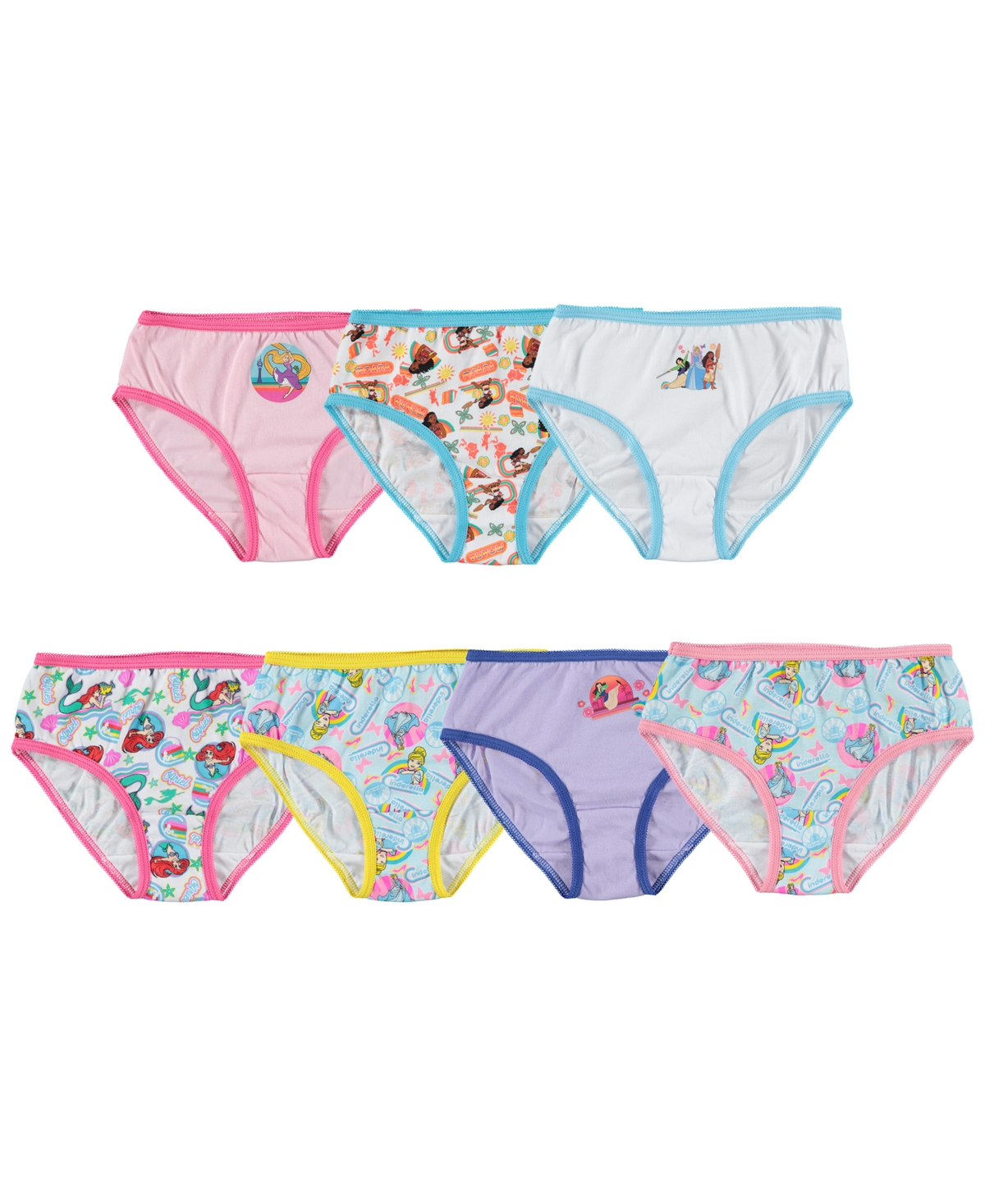 Disney Princess Big Girls 7pack Underwear In Assorted