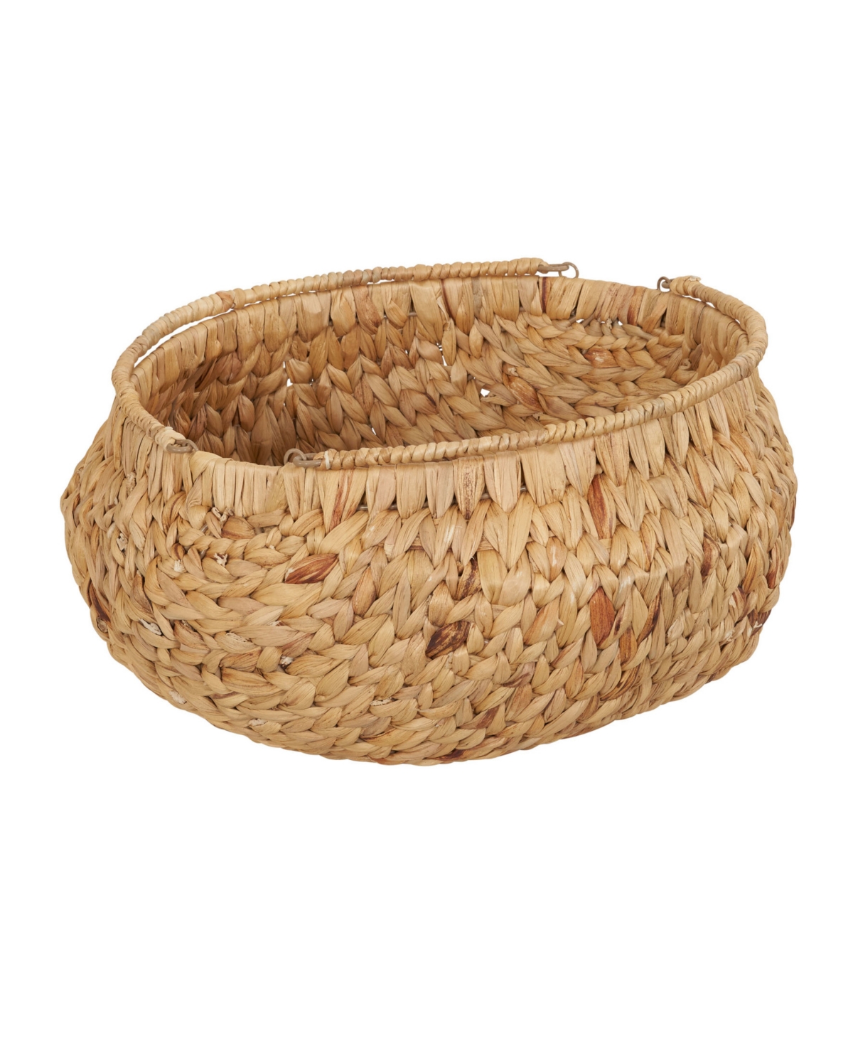 Household Essentials Round Woven Basket With Handles In Natural