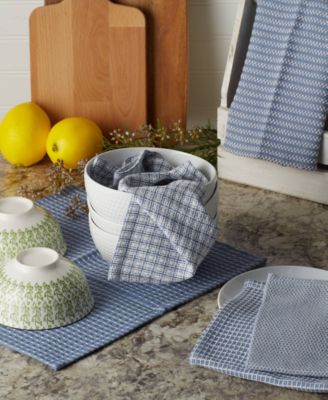 Everyday Kitchen Collection Assorted Dishcloth Set, 12x12", Stonewash Blue, 5 Count