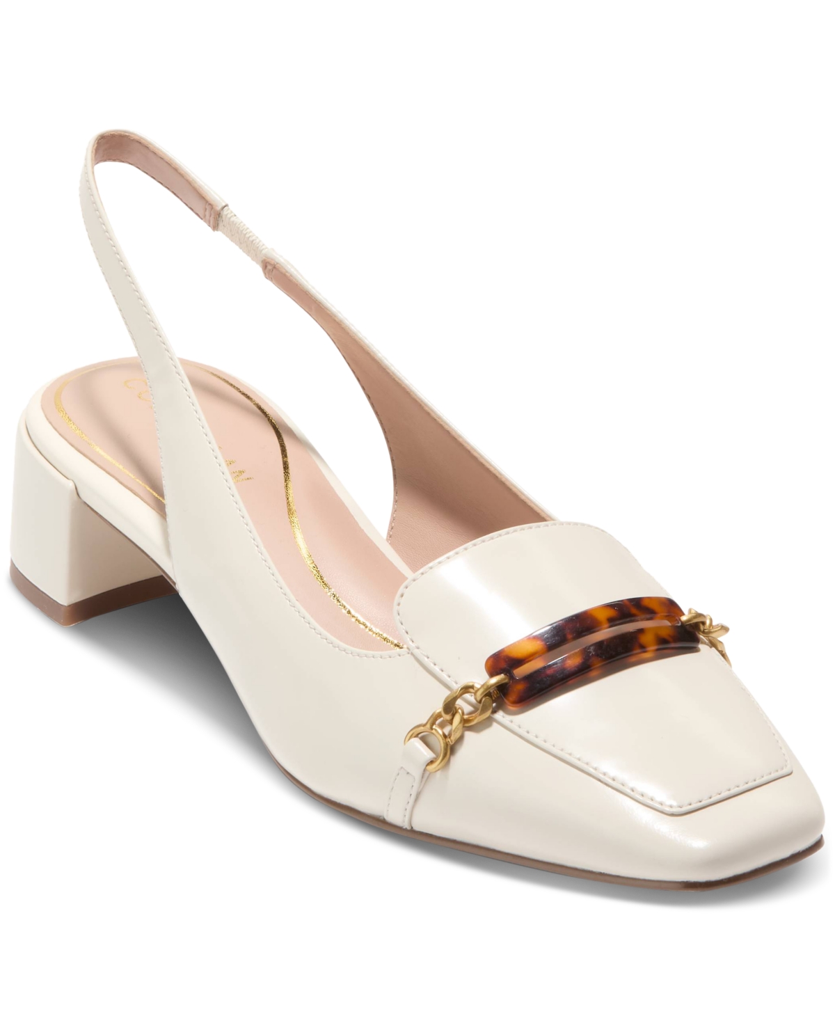 Cole Haan Women s Penley Slingback Pumps Dark Cuoio Leather Smart Closet