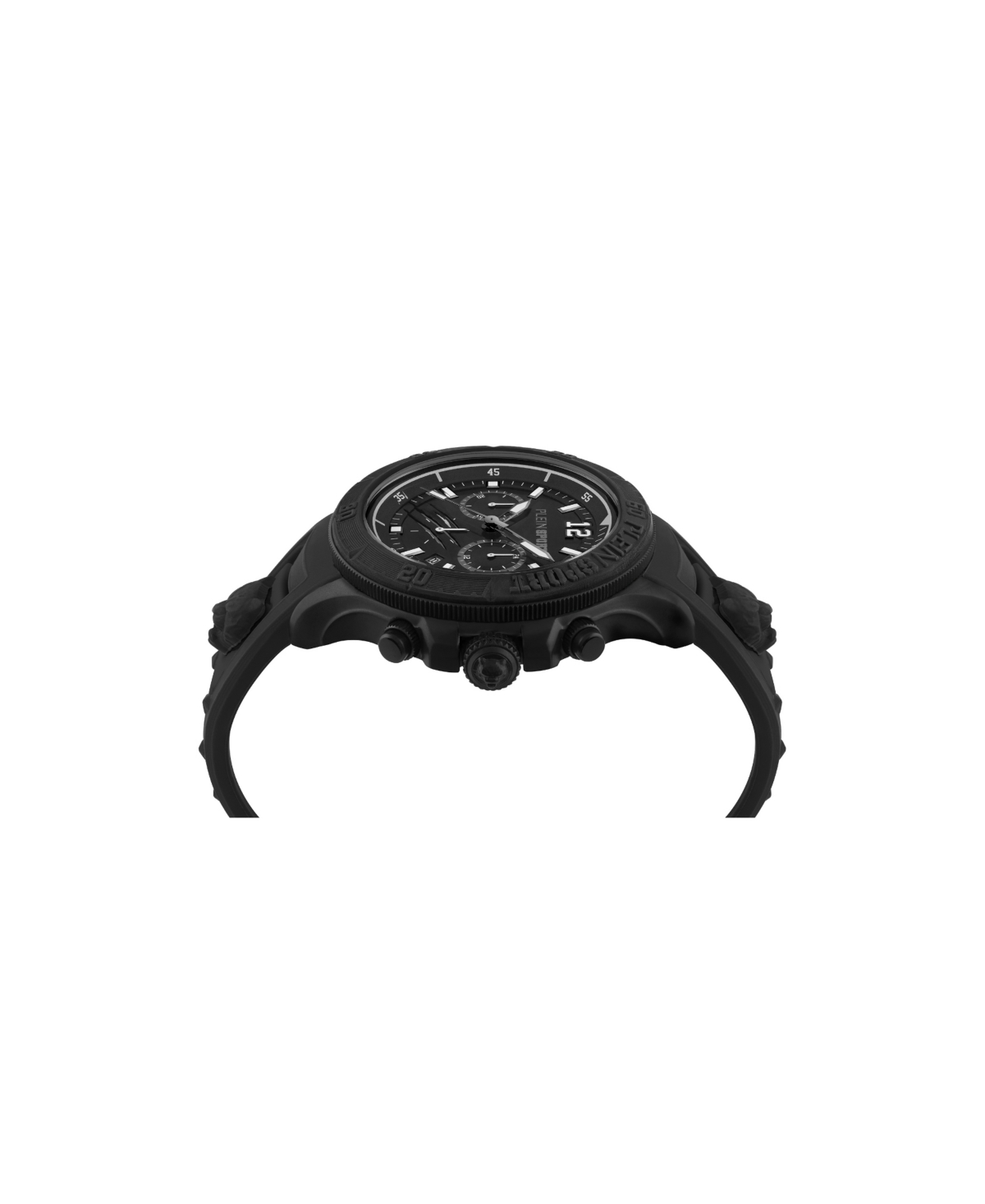 Plein Sport Men's Warrior Tech Chronograph Date QuartzSilicone 47.5MM - Black